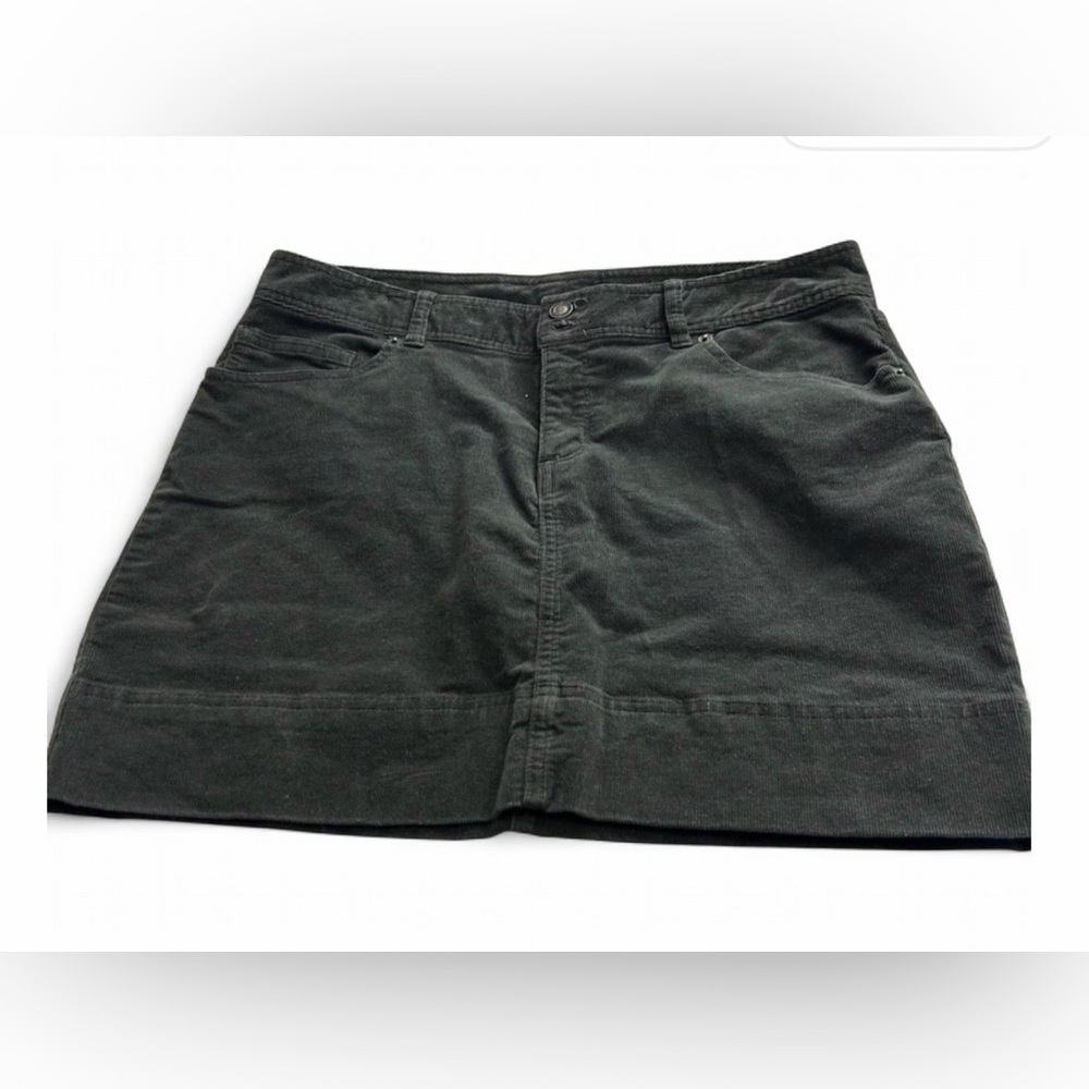 Patagonia Black Organic Cotton Corduroy Skirt Sz 12